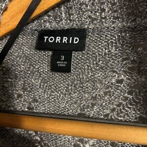 Torrid Charcoal Knit Top